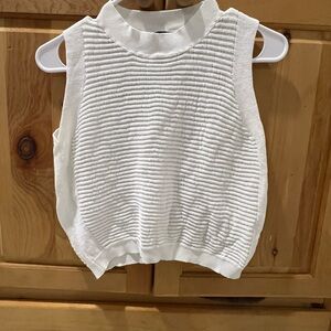 MOTF Ivory Knit Sleeveless Top